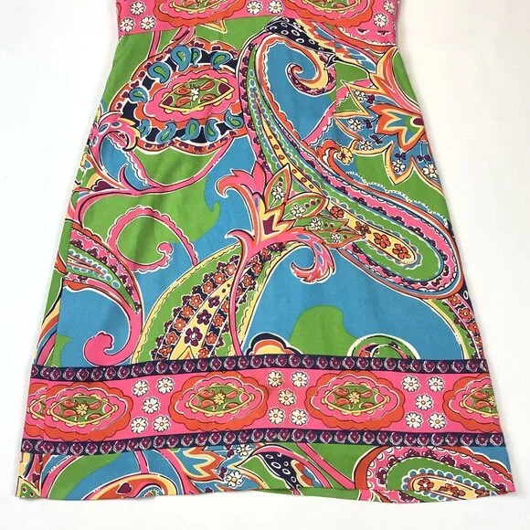 Lilly Pulitzer Silk Sleevless V Neck Dress Tie Shoulder Size Small - Picture 3 of 10